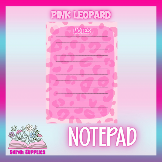 Notepad - Pink Leopard