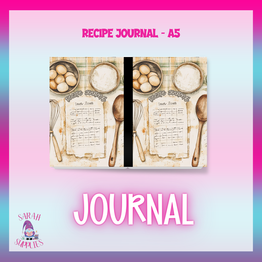 A5 Recipe Sublimation Journal - Refillable - Bookmarked