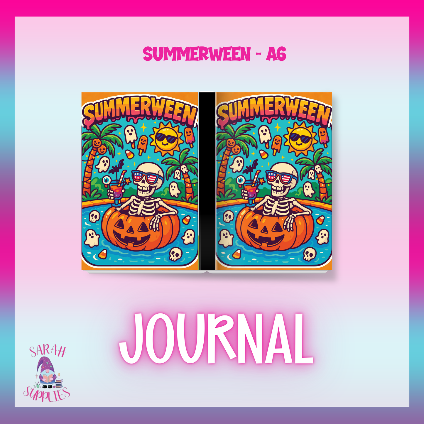 A6 Summerween Sublimation Journal  - Refillable & Bookmarked