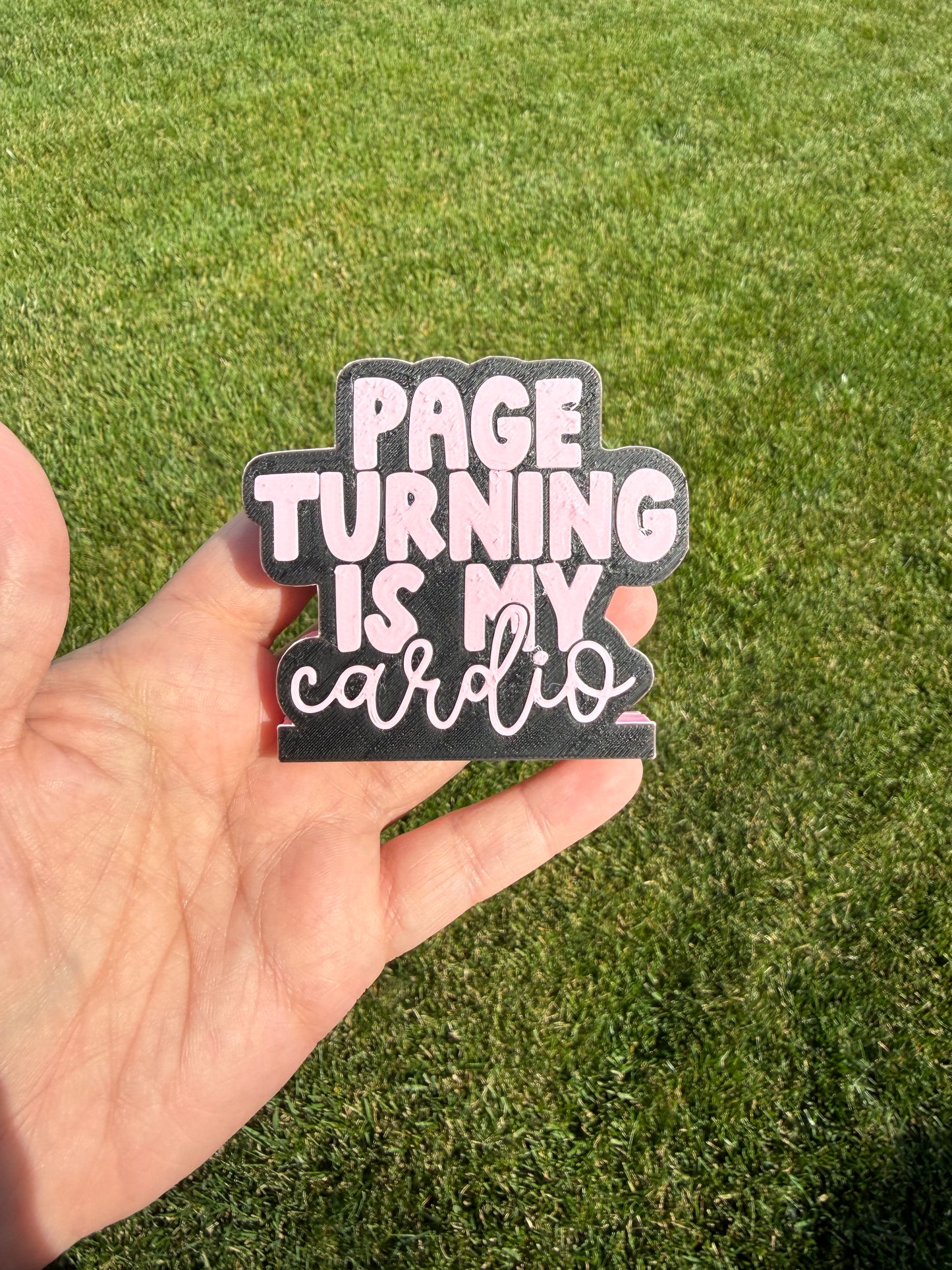 3D - Bookshelf Decor - Page Turning Is My Cardio