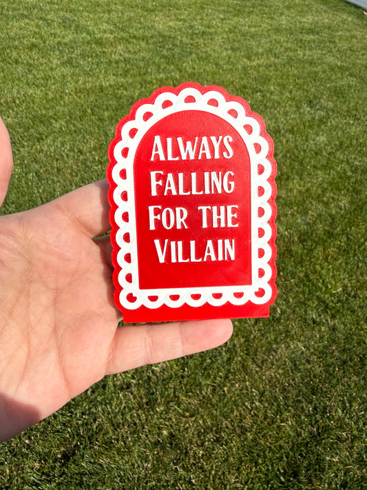 3D - Bookshelf Decor - Always Falling For The Villain