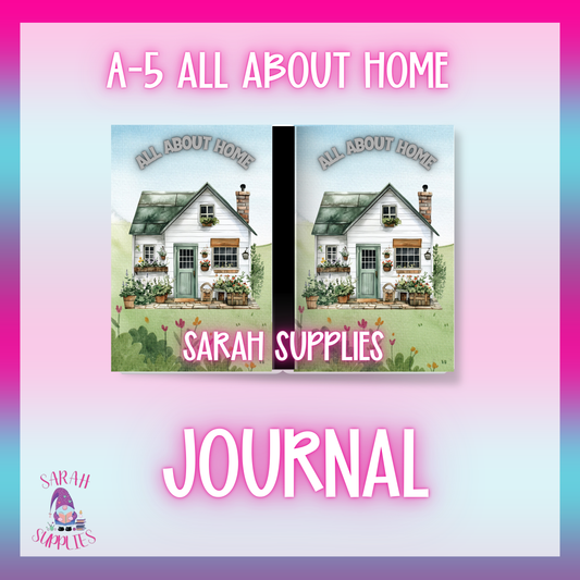 A5 - All About Home Sublimation Journal - Refillable - Bookmarked