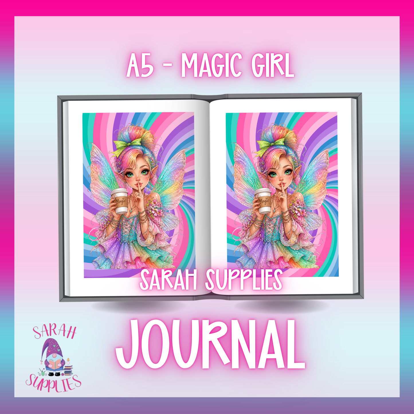 A5 - Magic Fairy Sublimation Journal - Refillable - Bookmarked