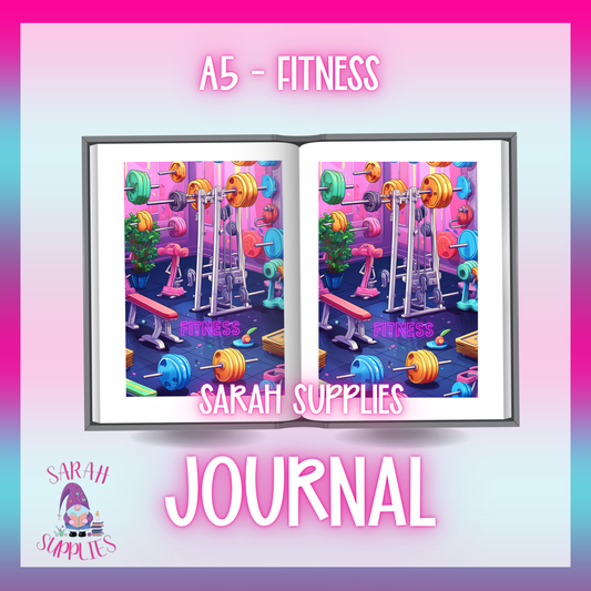 A5 - Fitness Sublimation Journal - Refillable - Bookmarked