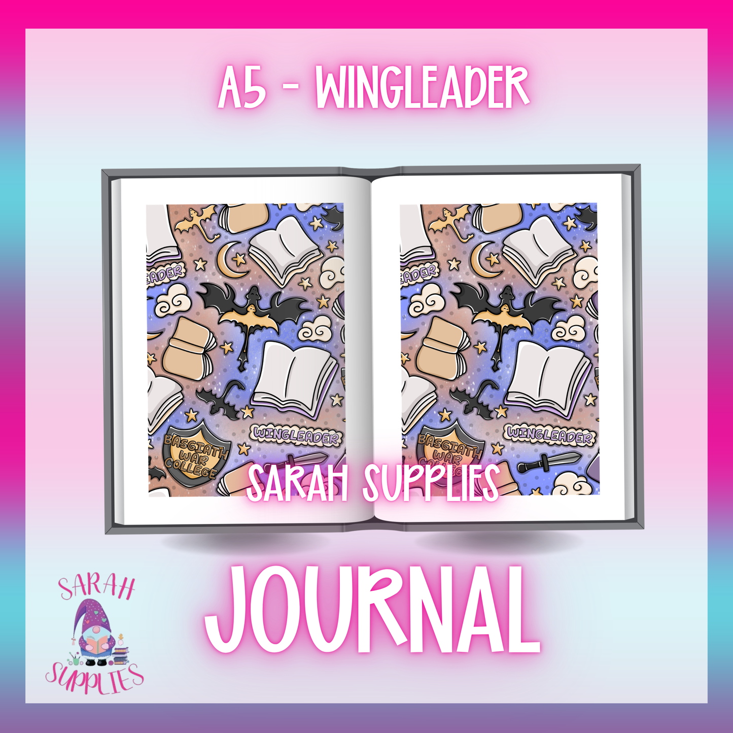 A5 - Wingleader Sublimation Journal - Refillable - Bookmarked