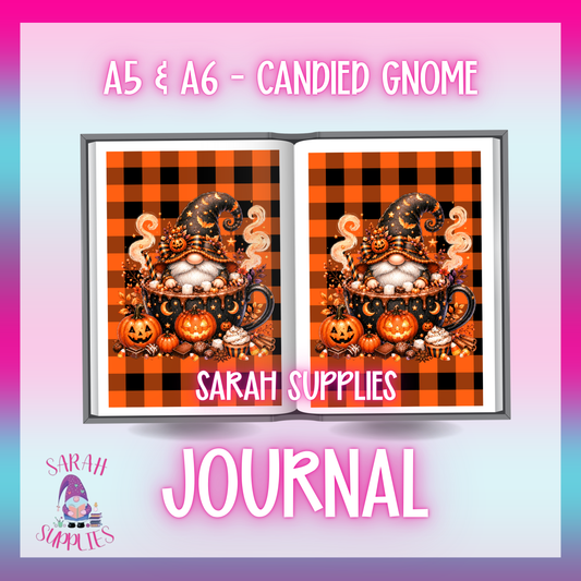 A5 - Candied Gnome Sublimation Journal - Refillable - Bookmarked