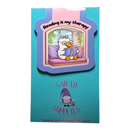 Magnetic Bookmark - Reading Is My Therapy