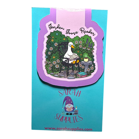 Magnetic Bookmark - Goose In Garden