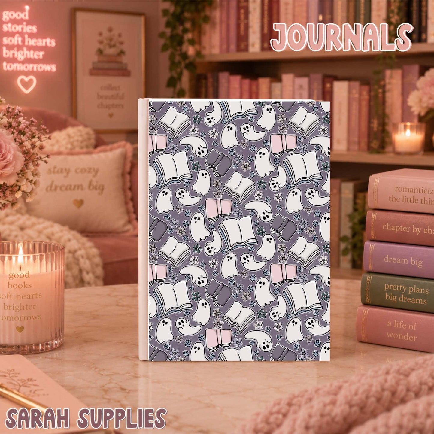 A5 - Reading Ghosts Sublimation Journal - Refillable - Bookmarked