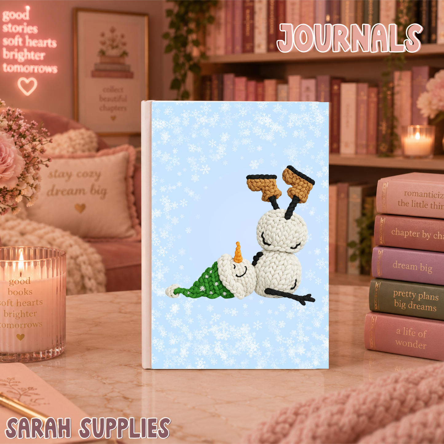 A6 - Christmas Silly Snowman Sublimation Journal  - Refillable & Bookmarked