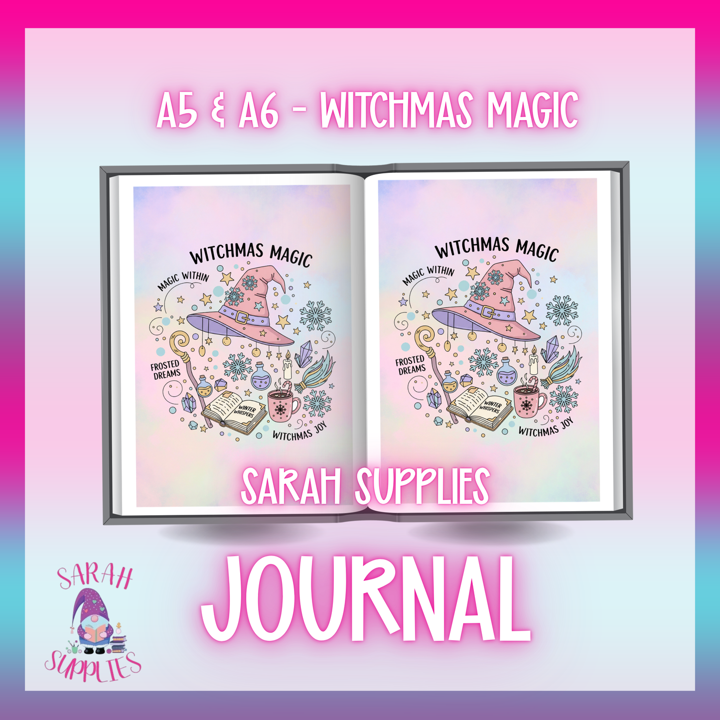 A5 - Witchmas Magic Sublimation Journal - Refillable - Bookmarked