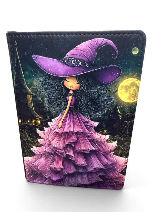 A6 - Purple Moon Witch Sublimation Journal  - Refillable & Bookmarked