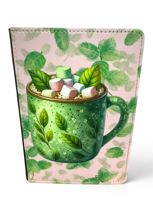 A6 - Cup Of Spearmint Sublimation Journal  - Refillable & Bookmarked