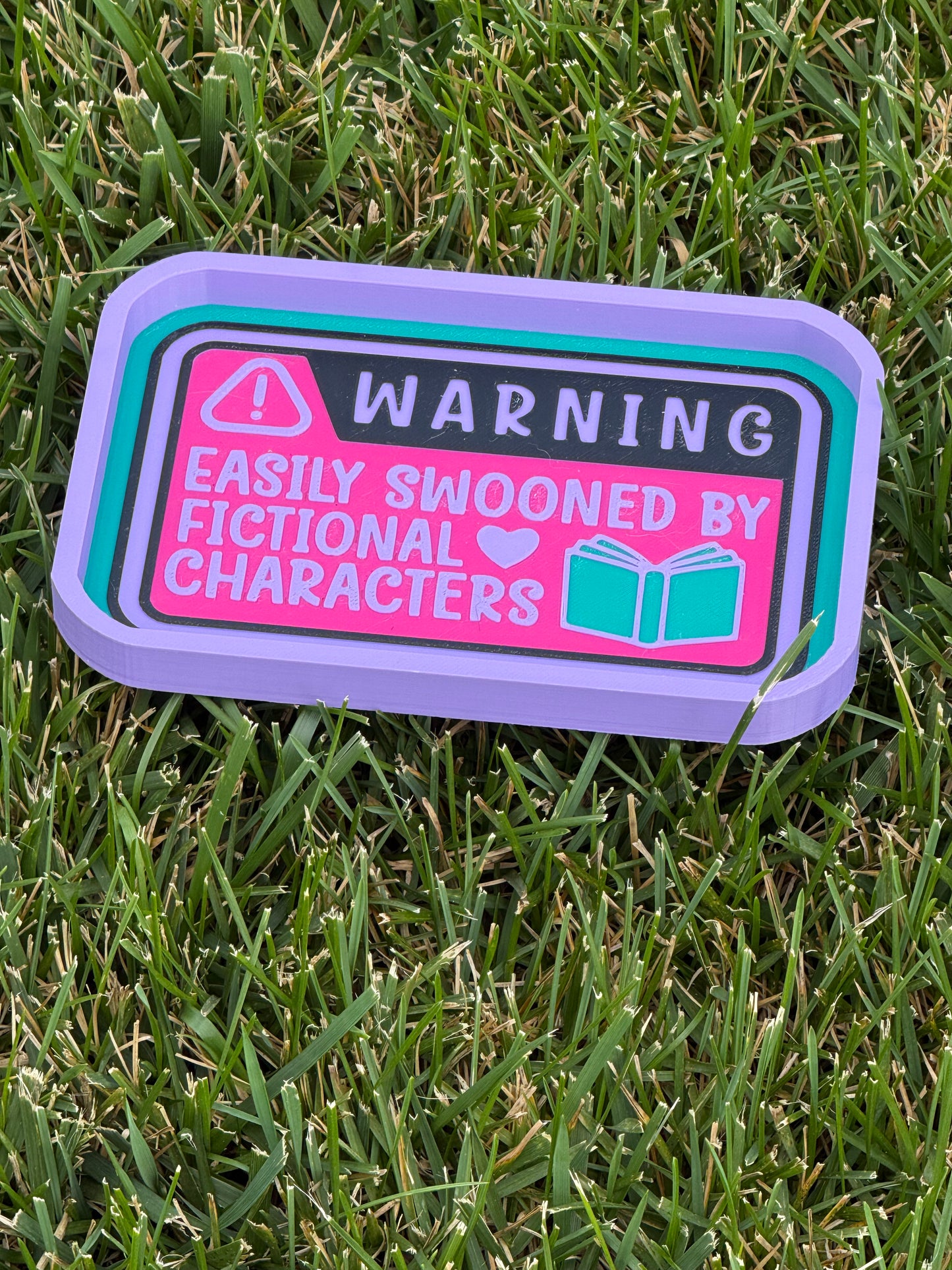 3D - Warning Fictional Characters - Trinket Tray