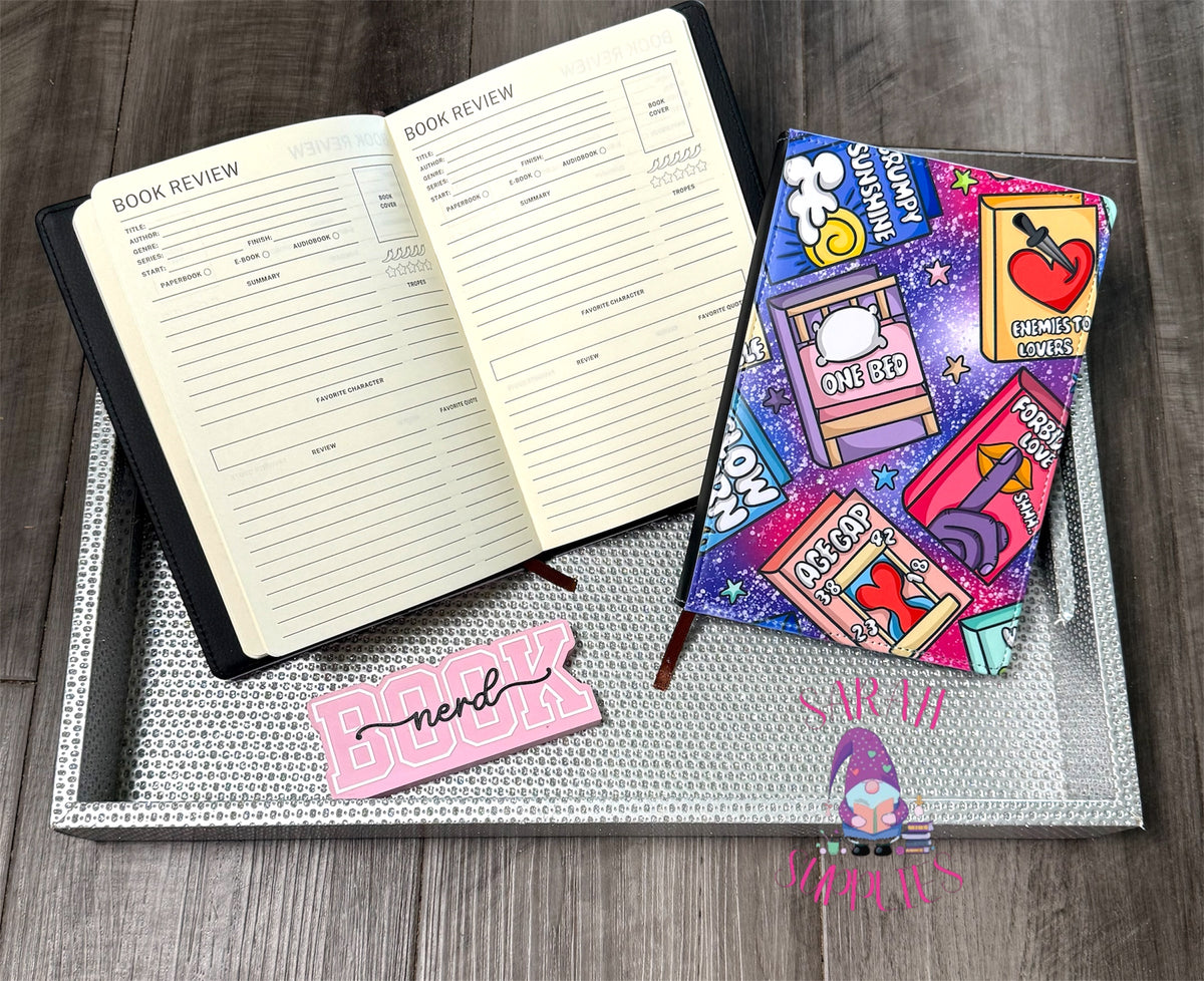 A5 Bookish Tropes Sublimation Journal - Refillable & Bookmarked