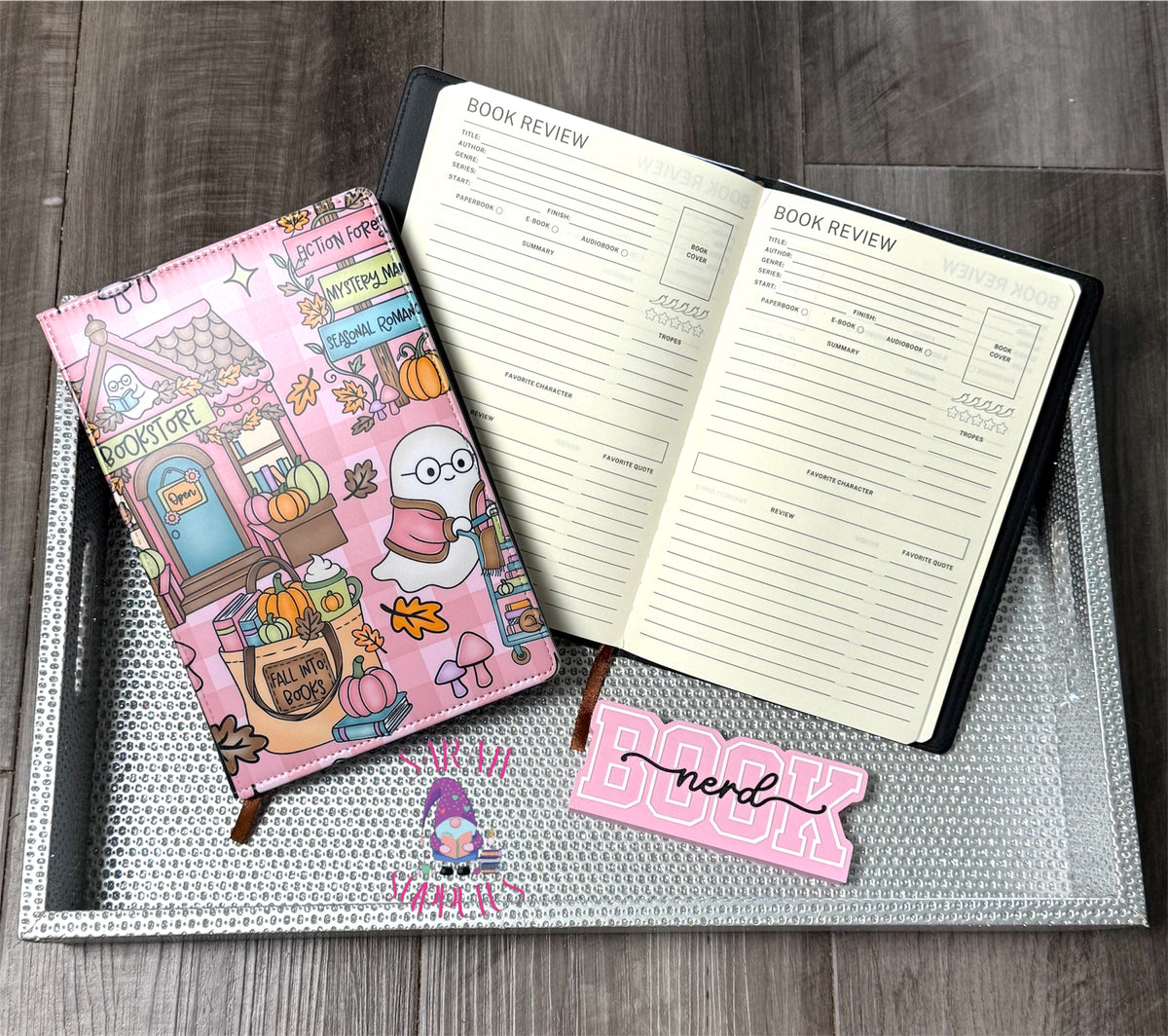 A5 -  Fall Bookstore Sublimation Journal - Refillable - Bookmarked