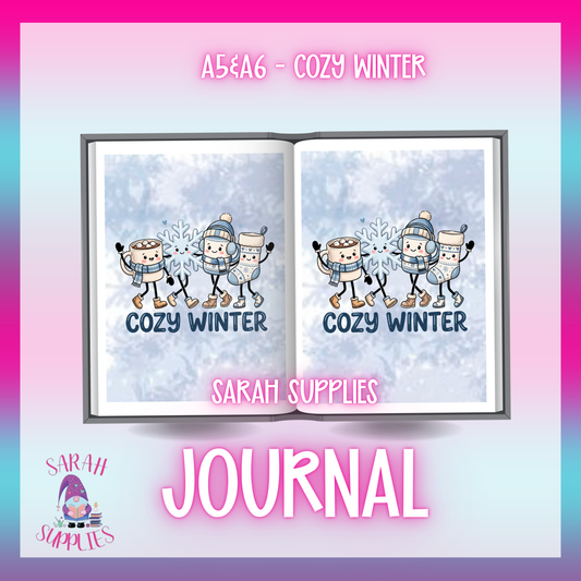 A6 - Cozy Winter Sublimation Journal  - Refillable & Bookmarked
