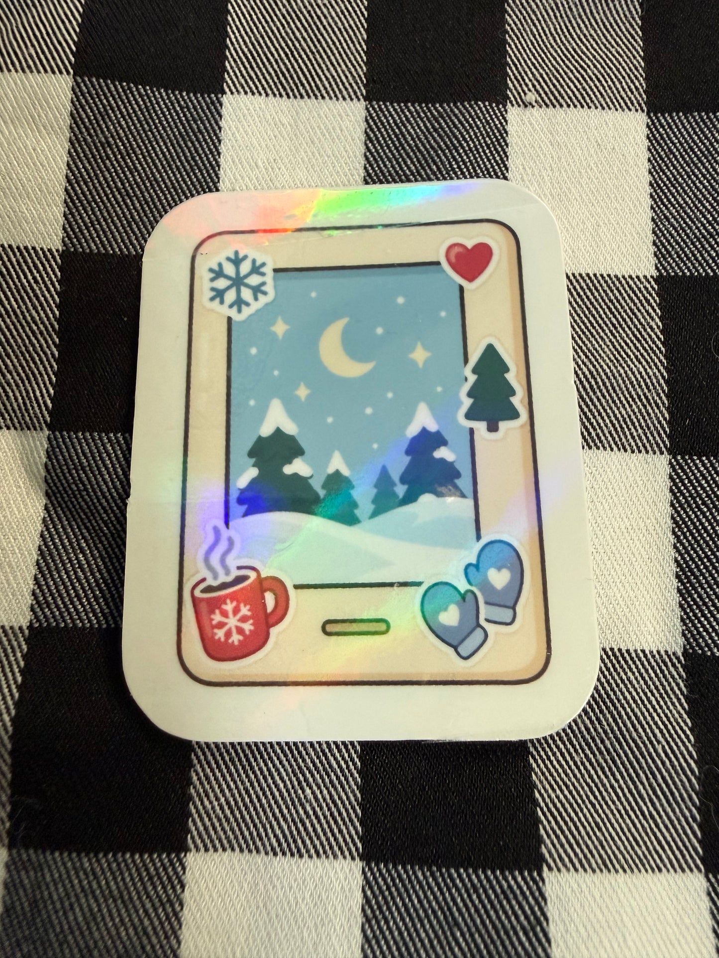 Holographic Stickers - Winter Kindle
