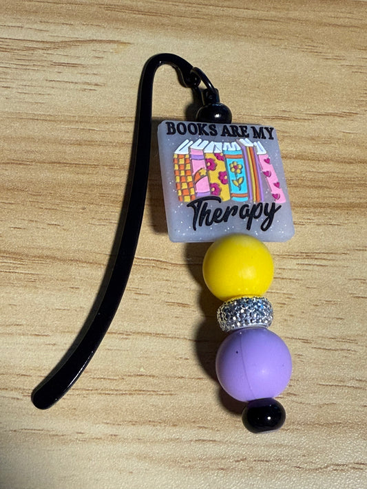 Beaded Bookmarks - Books Are My Therapy