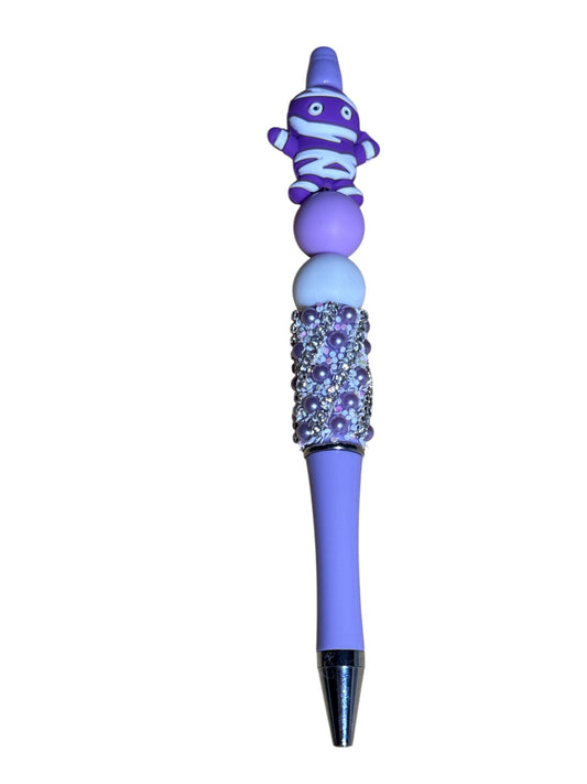 Beaded Pens  - Purple Mummy