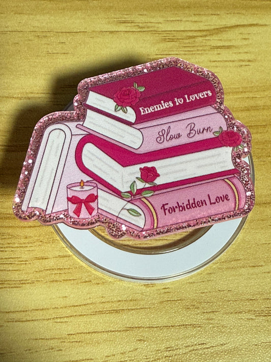 Pop Sockets - Books W/ Candle