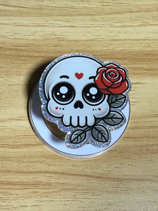 Pop Sockets - Skull w/ Rose