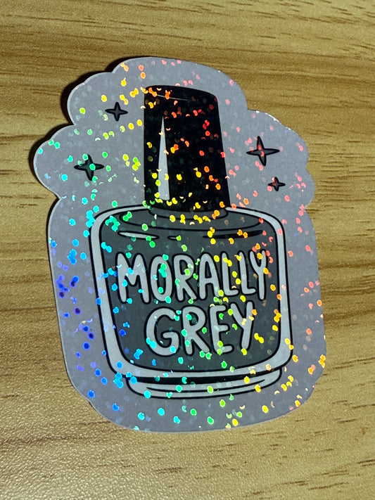 Holographic Stickers - Morally Grey Nail Polish