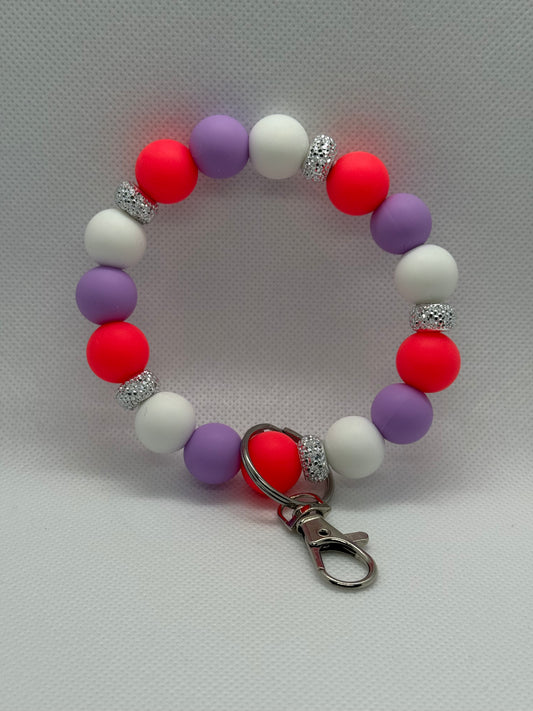 Wristlet - Hot Pink Purple White