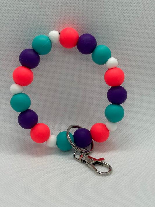 Wristlet - Hot Pink Purple Turquoise