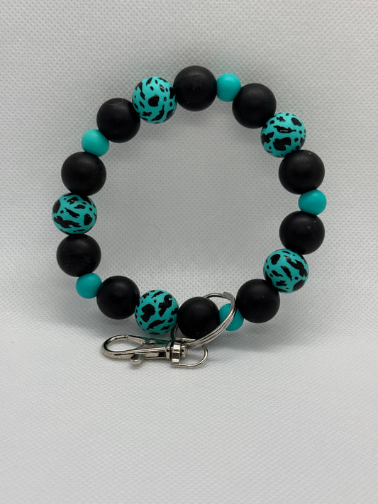 Wristlet - Turquoise & Black