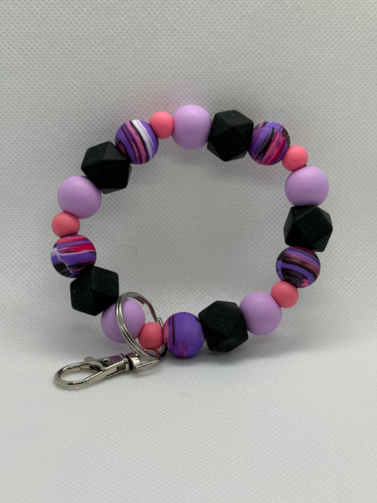 Wristlet - Pink Purple Black