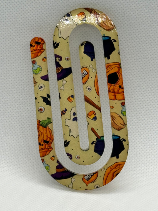 Jumbo Paperclips - Halloween Ghosts Hats Brooms
